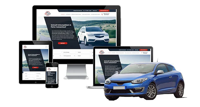 ankauf mobil Ankaufseite mobil – Autoankauf Ahnatal mit rotem PKW